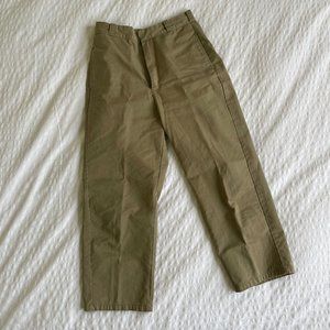BDG Wide-Leg High-Waist Khaki Chinos/Deck Pants - Cotton Twill - Size 4